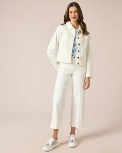 Outlet Jeansjacke mit aufgesetzten Taschen Jacken & Mäntel