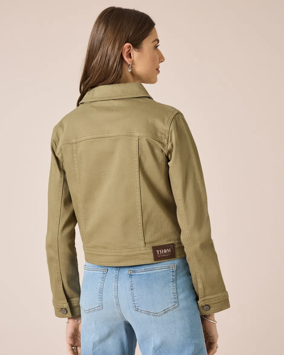 Outlet Jeansjacke mit aufgesetzten Taschen Jacken & Mäntel