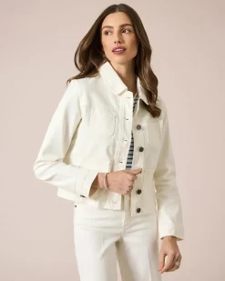 Outlet Jeansjacke mit aufgesetzten Taschen Jacken & Mäntel