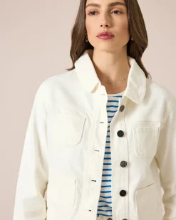 Outlet Jeansjacke mit aufgesetzten Taschen Jacken & Mäntel