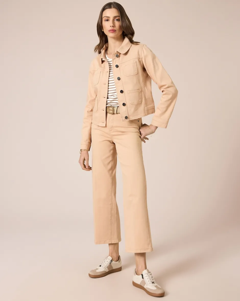 Outlet Jeansjacke mit aufgesetzten Taschen Jacken & Mäntel