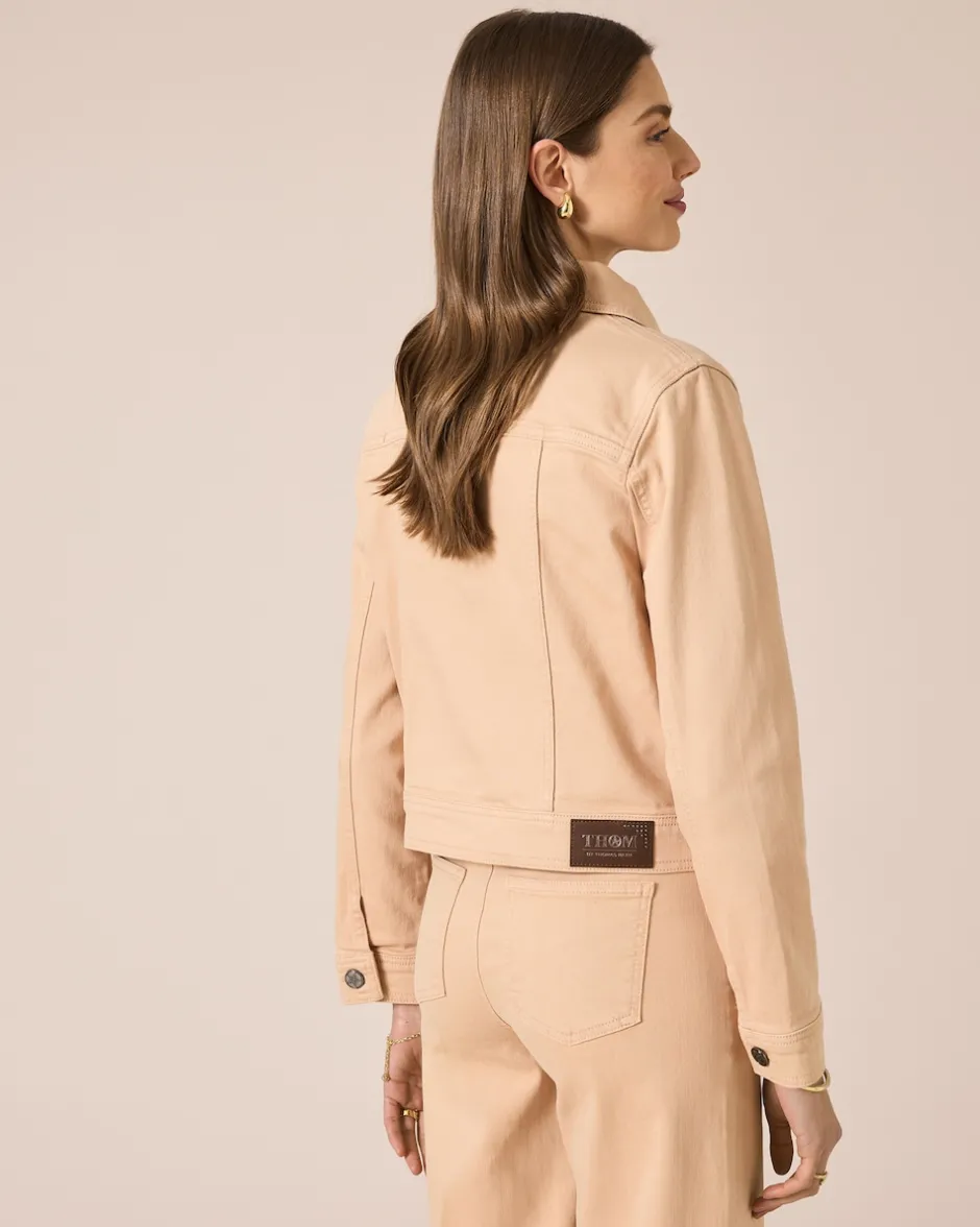 Outlet Jeansjacke mit aufgesetzten Taschen Jacken & Mäntel