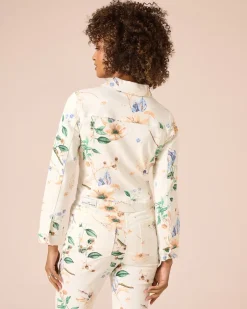 Clearance Jeansjacke mit Blumen-Print Jacken & Mäntel