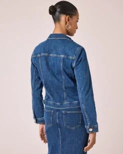 Discount Jeansjacke mit Schmuckknöpfen Jacken & Mäntel
