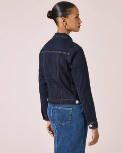 Discount Jeansjacke mit Schmuckknöpfen Jacken & Mäntel