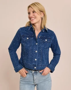 Sale Jeansjacke mit Strasssteinen Jacken & Mäntel
