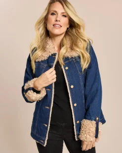 Jeansjacke mit Webpelz Jacken & Mäntel