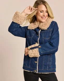 Jeansjacke mit Webpelz Jacken & Mäntel