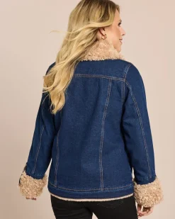 Jeansjacke mit Webpelz Jacken & Mäntel