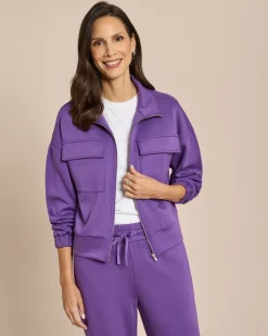 Sale Jersey Jacke mit großen Taschen Shirts & Tops