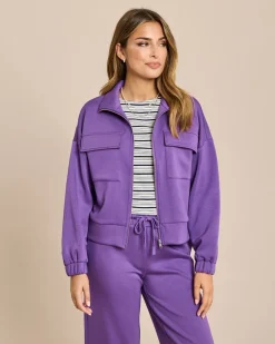 Sale Jersey Jacke mit großen Taschen Shirts & Tops