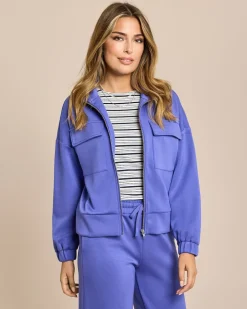 Sale Jersey Jacke mit großen Taschen Shirts & Tops