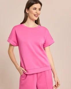 Outlet Jersey Shirt mit weiten Ärmeln Shirts & Tops