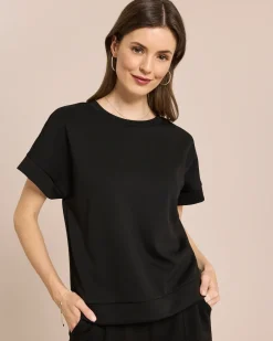 Outlet Jersey Shirt mit weiten Ärmeln Shirts & Tops