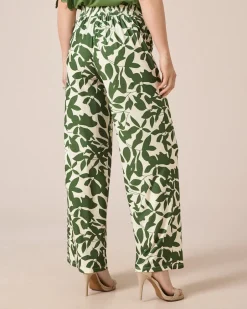 Outlet Jerseyhose mit Blätterdruck Hosen