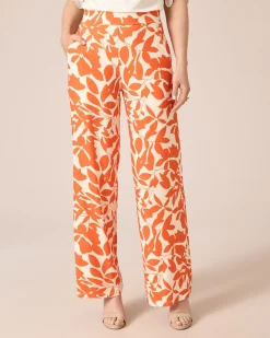 Outlet Jerseyhose mit Blätterdruck Hosen