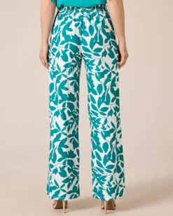 Outlet Jerseyhose mit Blätterdruck Hosen