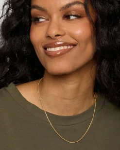 Clearance Kordelkette mit Brillant 0,02 ct Halsketten & Colliers