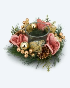 Online Kranz mit Kerzenglas Dekoration