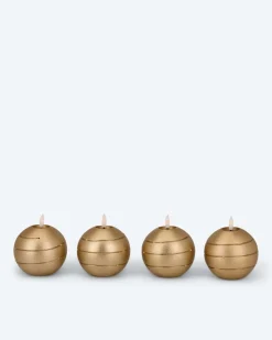 Discount Kugelkerzen mit LED-Draht, 4tlg. Dekoration