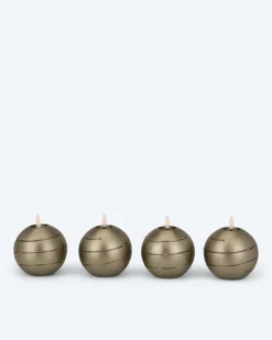 Discount Kugelkerzen mit LED-Draht, 4tlg. Dekoration