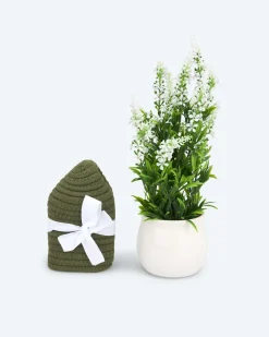 Sale Kunstlavendel im Deko-Korb, 4tlg. Dekoration