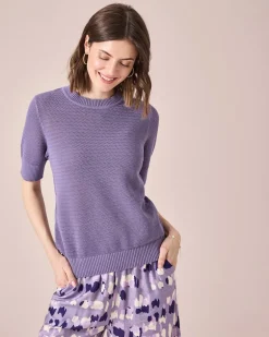 Hot Kurzarm-Pullover Strickware