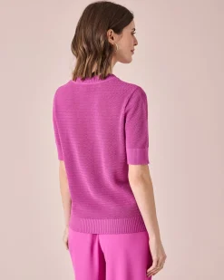 Hot Kurzarm-Pullover Strickware