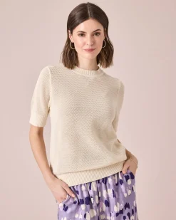 Hot Kurzarm-Pullover Strickware