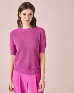 Hot Kurzarm-Pullover Strickware