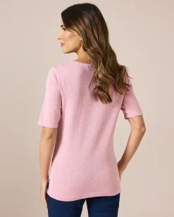 Online Kurzarm-Pullover aus Bio-Baumwolle Strickware