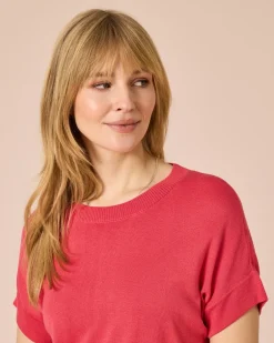 Sale Kurzarmpullover in Uni Strickware