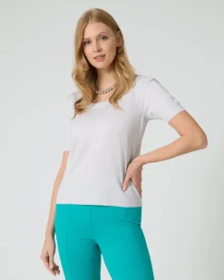 Online Kurzarmpullover mit Glanzgarn Strickware