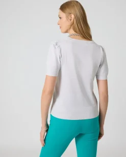 Online Kurzarmpullover mit Glanzgarn Strickware