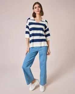 Online Kurzarm-Pullover mit Polokragen Strickware