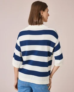 Online Kurzarm-Pullover mit Polokragen Strickware