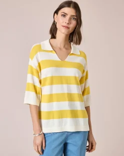 Online Kurzarm-Pullover mit Polokragen Strickware