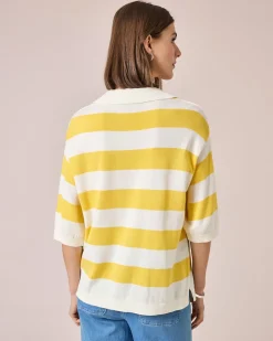 Online Kurzarm-Pullover mit Polokragen Strickware