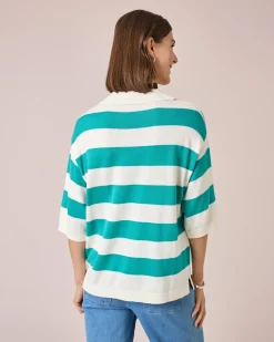 Online Kurzarm-Pullover mit Polokragen Strickware