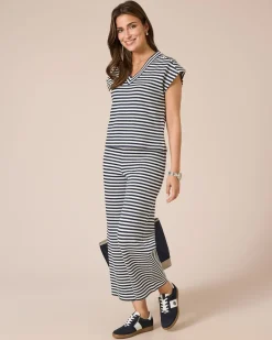 Hot Kurzarmpullover mit Streifen Shirts & Tops