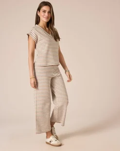 Hot Kurzarmpullover mit Streifen Shirts & Tops