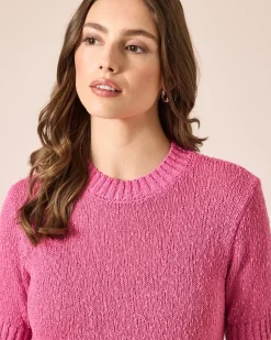 Kurzarmpullover mit Struktur Strickware