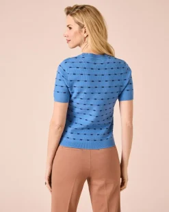 Online Kurzarmpullover mit Struktur Strickware