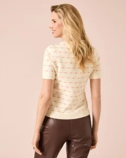 Online Kurzarmpullover mit Struktur Strickware