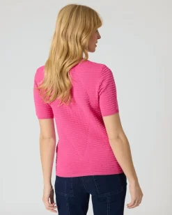 Best Kurzarmpullover mit Struktur Strickware