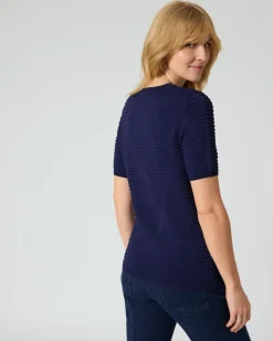 Best Kurzarmpullover mit Struktur Strickware