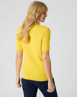 Best Kurzarmpullover mit Struktur Strickware