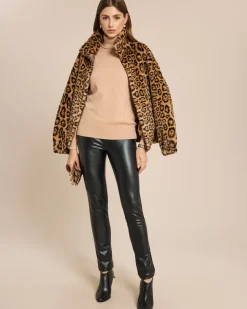 Online Lederimitathose mit Logo Bund Hosen