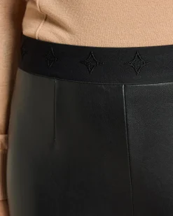 Online Lederimitathose mit Logo Bund Hosen