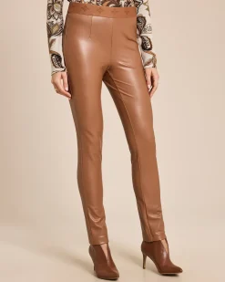 Online Lederimitathose mit Logo Bund Hosen